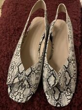 LADIES EVANS ESSENCE SNAKESKIN SHOES SIZE 8 UK EEE EXTRA WIDE FIT WORN ONCE