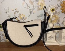 ZARA Canvas & Black Faux