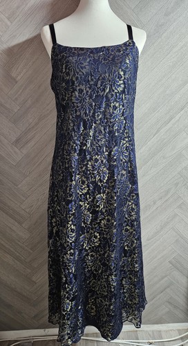 Twiggy bnwt long blue gold - &,