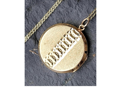 Antique 9ct gold round - antique, locket