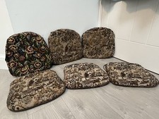 Vintage Ercol Style Tapestry Country Chair Cushions X6