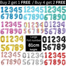 32" Foil Number Balloons Giant