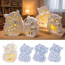 Creative Owl Lamp Shade Silicone Template Handmade Decors Crafting Essential