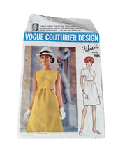 Vogue Sewing Pattern 2065 Robe Dress Size 10 Bust 32" Vintage Couturier Fabiani