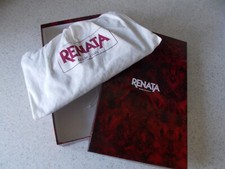 black patent leather clutch bag. By Renata "Italy".  Cream and Black. 