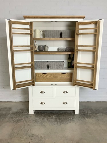 New painted kitchen larder - kitchen,