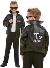 Grease T Bird Jacket Boys Licensed Book Week Fancy Dress Costume Ages 7-12