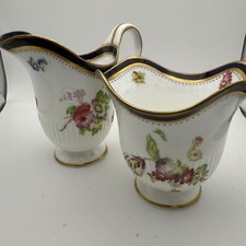 Antique Edwardian George Jones & Sons Crescent China Milk/CreamJug & Sugar Bowl