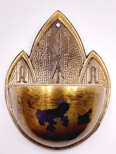 Vtg german metal plaque with - german,