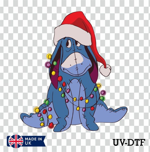 Eeyore christmas dtf - christmas, uv