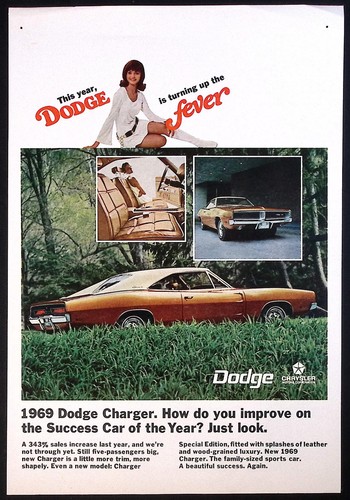 1969 dodge brown charger - ad,