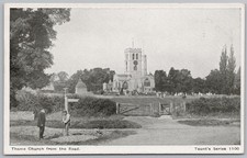 THAME Oxfordshire Church From the Road Postcard by Taunt #1100