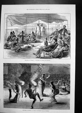 Original Old Antique Print