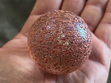 Large orange speckled glass - speckled,