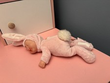 Anne Geddes Newborn Baby Pink Bunny Rabbit Toy 11" Approx From Feet To Ears