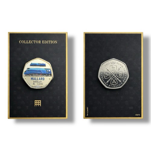 The mallard train 50p shaped - the,