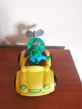 Barney Dinosaur Toy Car Baby Bop Vintage Wind Up Working Yellow Car