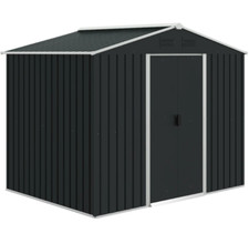 7.7 x 5.7ft Metal Garden Shed