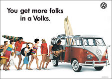 VW Camper Van Type II Classic Showroom Advertising Picture Poster Print A1