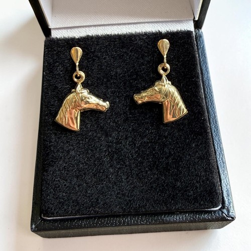 9ct gold horse head - head, equestrian