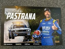 TRAVIS PASTRANA SIGNED 14X9” CARD SUBARU HOONIGAN NASCAR X GAMES NITRO CIRCUS