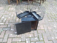 Vintage Show Bird Carrier Box  & cage