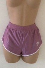 Vintage *Adidas* Originals 90s high-cut Sprinter Shorts pink Sz x-xs 22" waist