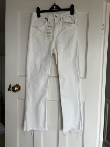 Zara white high rise cropped - high,