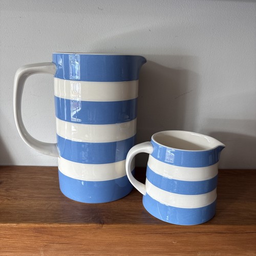 Green cornishware water jug - tg,