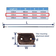 Dinghy Tiller Extension for