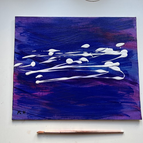 Blue abstract original - abstract, acrylic
