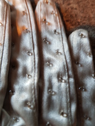 Vintage ivory beaded gloves - ivory,