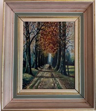 Vintage Belgium  oil painting