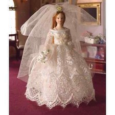 DOLLS HOUSE DOLL 1/12th  BRIDE