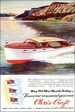 1945 WWII Ad CHRIS CRAFT Boats