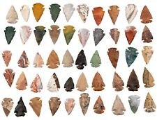 ** 50 Flint ARROWHEAD USA COLLECTION AMAZING COLORS 1"-1.3" Dovetail points **