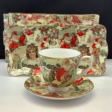 Christmas Cup, Saucer & Tray - May Your Christmas Be Bright and Happy
