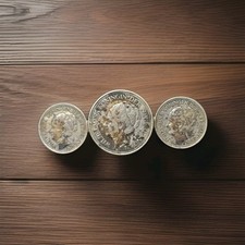 Old Vintage Silver Coin Brooch