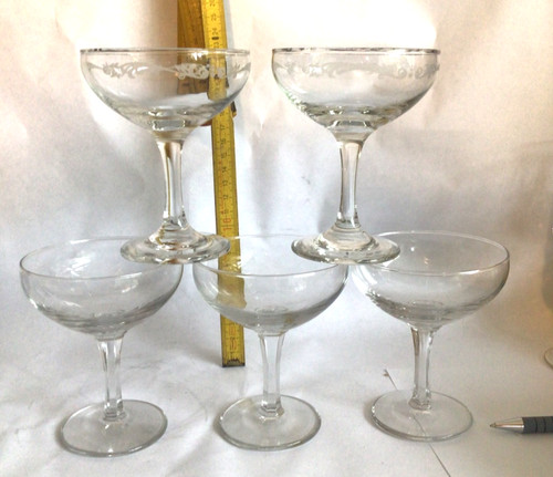 Crystal champagne coupes 5 - crystal, x