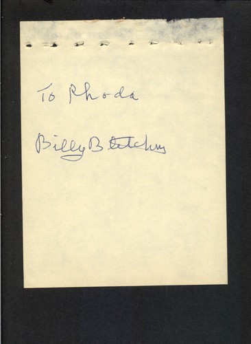 Billy bletcher signed - billy,