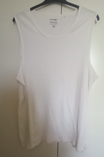 Men white sleeveless - men's, vest