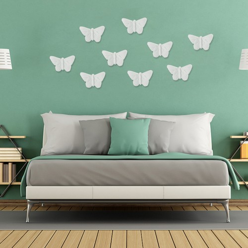 Ceramic butterfly wall decor - butterfly,