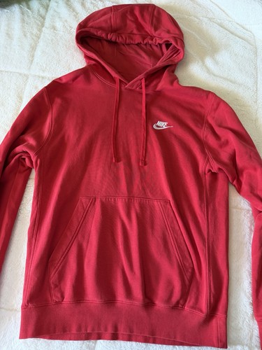 Nike red fleece logo pullover - fleece,