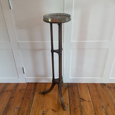 Tall wooden plant stand brass - tall,