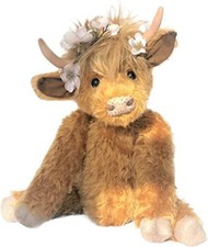 Cuddly Highland Cow Accompany Plush Realistic Scottish Highland Cow Plush 