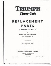 Triumph Parts Manual Book 1959