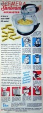 Sunbeam 'MIXMASTER' Kitchen Food Mixer ADVERT - Original 1955 Print AD