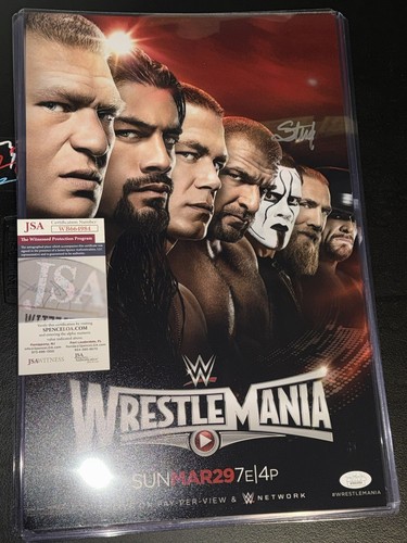 Sting signed wwe wrestlemania - sting,