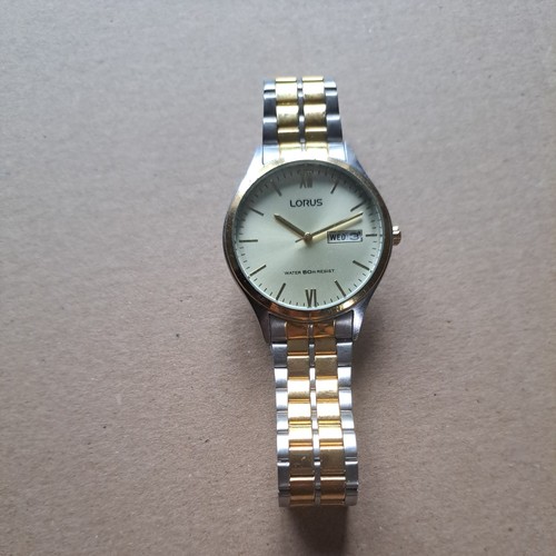 Lorus gold dial 2 tone - ,