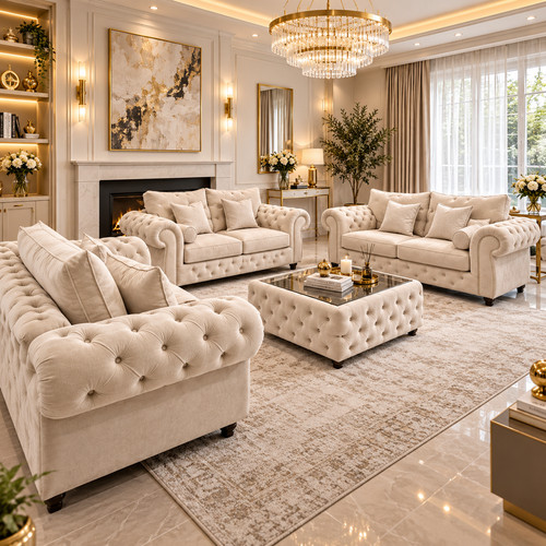 Chesterfield sofa set 1 - chesterfield,